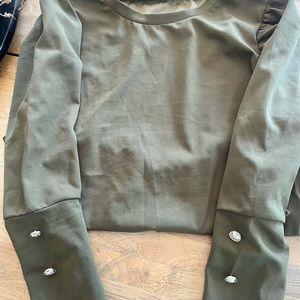 SHEIN Curve army green shirt